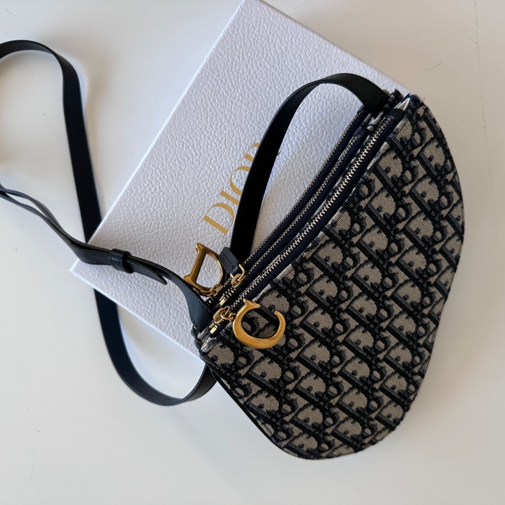 Christian Dior Saddle triple zip Crossbody Bag